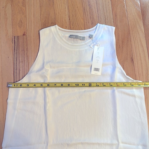 NWT Vince White Sleeveless blouse MSRP $195 - Picture 9 of 9